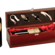 Rosewood Piano Finish Single Wine Presentation Box with Tools