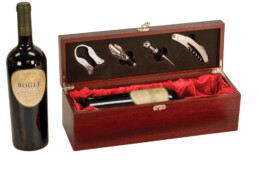 Rosewood Piano Finish Single Wine Presentation Box with Tools